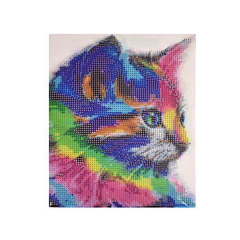 Набор алмазной живописи на картоне 25х21 см, Радужный котенок (SXM-052466)