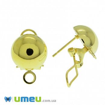 Пусети з засувкою, Золото, 17х12х18 мм (OSN-037937)