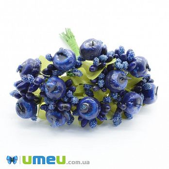 Тычинки на проволоке с яблочком, Синие (DIF-044676)