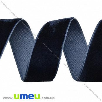 Лента бархатная, 20 мм, Синяя темная (LEN-035810)