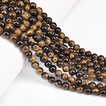 Бусины Тигровый глаз, Натур. камень, 6,5 мм, Круглые (BUS-051708)