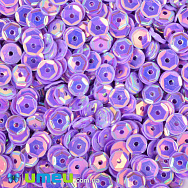 Паєтки Індія круглі грановані, 5 мм, Бузкові АВ (PAI-051129)