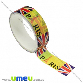 Декоративный скотч бумажный, Флаг, 15 мм (DIF-018152)