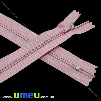 Блискавка (змійка) брючна спіральна напівпотайна нероз'ємна, 20 см, Тип 3, Рожева (ZIP-020721)