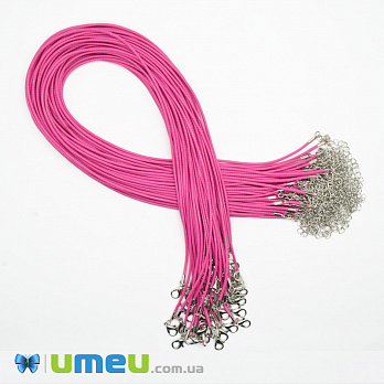 Основа для кольє поліестерова, 2 мм, Малинова, 44 см (OSN-044545)