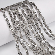 Намистини скляні скол (крихта), 4 мм, Сірі (BUS-060951)