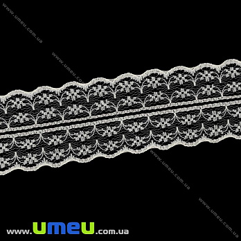 Кружево тонкое, 45 мм, Кремовое (LEN-020676)