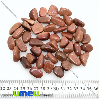 Галтовка Авантюрин Золотой песок, размер от 21 до 30 мм (крупный) (POD-009343)