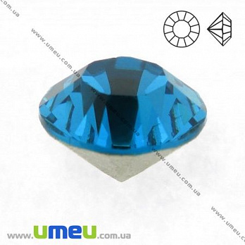Стразы стеклянные конусные SS10 (2,8 мм), Бирюзовые (STR-018801)