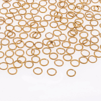 Колечка з нерж. сталі, 4 мм, 0,6 мм, Золото (STL-055883)