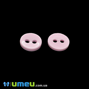 Гудзик пластиковий Круглий, 11,5 мм, Рожевий світлий (PUG-047929)