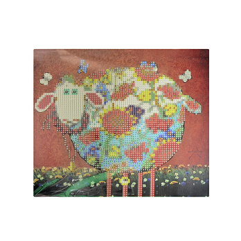 Набор алмазной живописи на картоне 25х21 см, Калиновая овечка (SXM-052454)