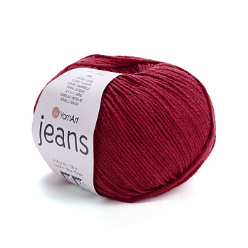 Пряжа YarnArt Jeans 50 г, 160 м, Червона темна 51 (YAR-025305)