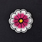 Термоаппликация Цветок, 4 см, Малиновая (APL-060018)