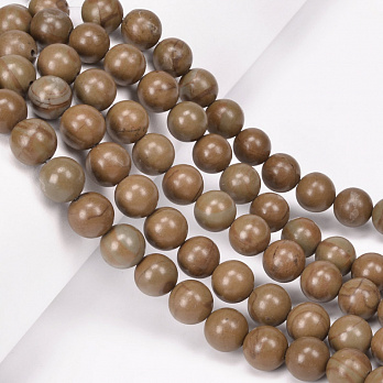 Бусины Яшма кофейная, Натур. камень, 10 мм, Круглые (BUS-051638)