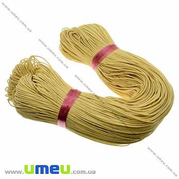 Вощеный шнур (коттон), 2 мм, Желтый (LEN-021798)