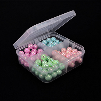 Набор пластиковых бусин в органайзере, 8 мм, Микс (BUS-051101)