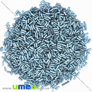 Бісер китайський стеклярус, 4,5 мм, Синій блискучий (BIS-034626)