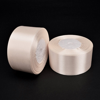 Атласная лента, 40 мм, Кремовая (LEN-058949)