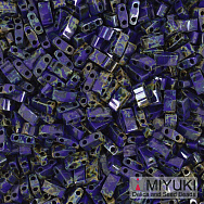 Бисер японский Miyuki HALF TILA №4518, 5х2,3 мм, Синий Пикассо  (BIS-053254)