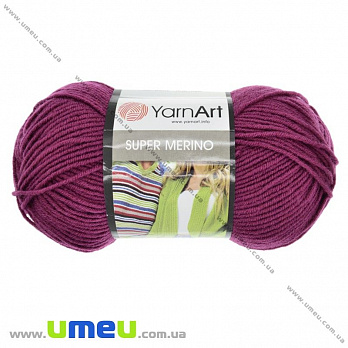 Пряжа YarnArt Super Merino 100 г, 280 м, Малиновая темная 765 (YAR-025441)