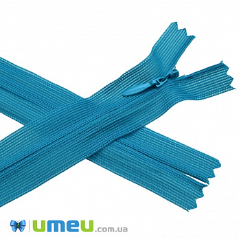 Молния потайная неразъемная, 50 см, Тип 3, Бирюзовая (ZIP-037408)