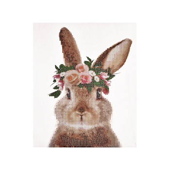 Набор алмазной живописи на картоне 25х21 см, Зайчик (SXM-052470)