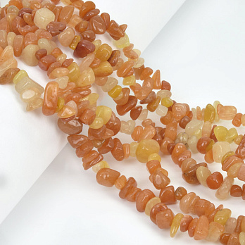 Намистини (скол) Авантюрин червоний, Натур. камінь, 5-8 мм (79-80 см) (BUS-057710)