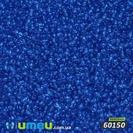 Бісер чеський 13/0, №60150, Блакитний темний, Прозорий (BIS-019770)