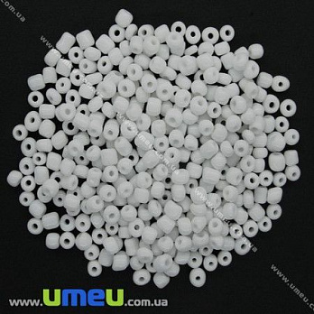 Бисер китайский крупный, 6/0, Белый натуральный, 4 мм (BIS-000617)