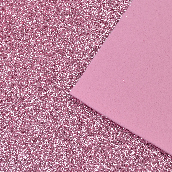 Фоаміран глітерний, 2 мм, Рожевий, 20х30 см (FOM-052660)