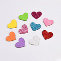 Декоративные изделия из фоамирана клеевого Сердечки, 2х2 см, Микс (FOM-051590)