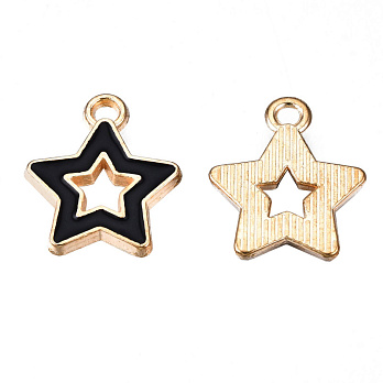 Подвеска метал. Звезда черная, 16х14 мм, Золото (POD-053717)