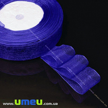 Стрічка з органзи, 20 мм, Синя (LEN-019705)
