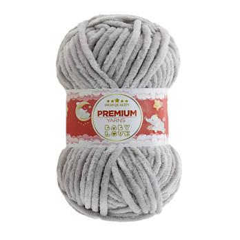 Пряжа Premium Yarn Baby Love 50 г, 60 м, Серая 357 (YAR-052320)