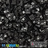 Бисер японский Miyuki HALF TILA №401, 5х2,3 мм, Черный (BIS-046066)