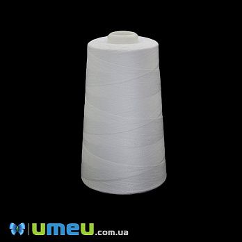 Нитка поліестерова KIWI №30/2 col.301, Біла, 2700 м (MUL-046467)