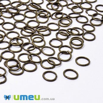 Колечки, Античная бронза, 6 мм, толщина 0,7 мм (PIN-048788)