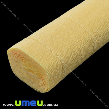 Гофрований папір Італія, Жовтий світлий 577, 180 г, 50х50 см (DIF-019089)