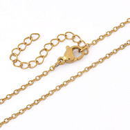 Основа на шию з нерж. ст. з подовжувачем, Золото, 1,7 мм, 60 см (STL-058311)