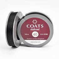 Нитка для бісеру COATS Dabond 60, Чорна, 150 м (MUL-060558)