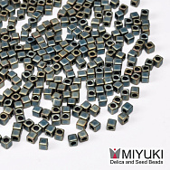 Бісер японський Miyuki Cubes SB18-2008, 1,8 мм, Ірис зелений матовий (BIS-053284)