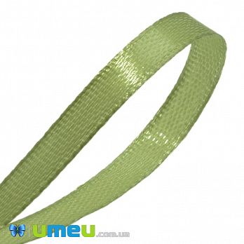 Атласная лента, 6 мм, Оливковая (LEN-042666)