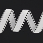Стрічка оксамитова з кантом, 10 мм, Біла (LEN-060567)