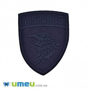 Термоаплікація Шеврон з орлом, 8х6,5 см, Синя (APL-047675)