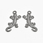 Підвіска з нерж. сталі Гекон, 27х12 мм, Темне срібло (STL-059172)