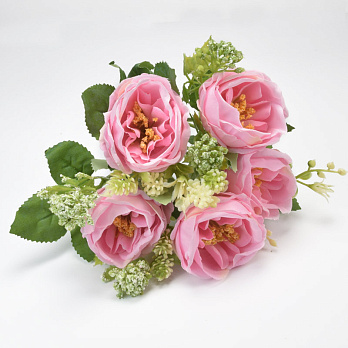 Букет пионов с добавками, 30 см, Розовый (DIF-059286)