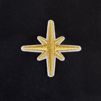 Термоаплікація Зірка, 5 см, Золотиста (APL-060036)