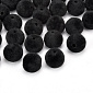 Намистина оксамитова, Кругла, 10 мм, Чорна (BUS-060186)