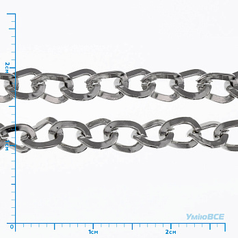 Цепь, Темное серебро, 5х4 мм (ZEP-003016)